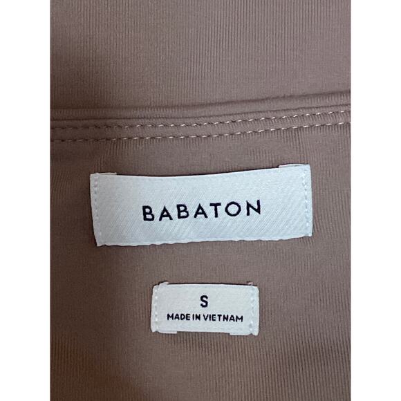 Aritzia Babaton Women's Brown Tan Sleeveless Scoop Neck Crop Tank Top Size S - Picture 3 of 4